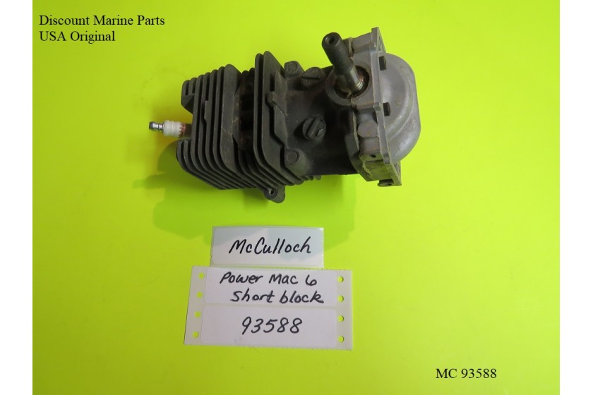 Mcculloch power mac 6 chainsaw cylinder assy short block 93588