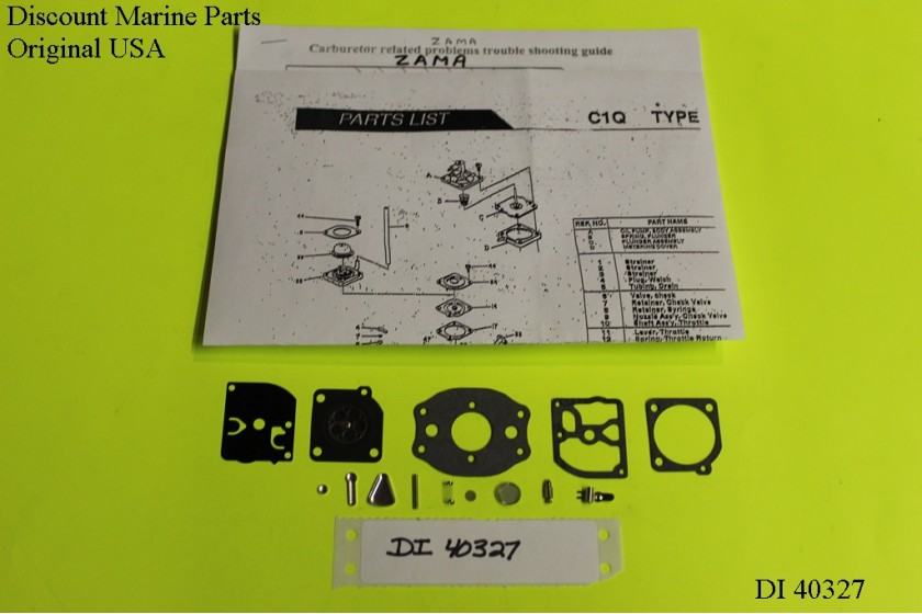 Husqvarna 136 Patriot 1900 Chainsaw Carburetor Zama C1QW8 Carb Kit DI