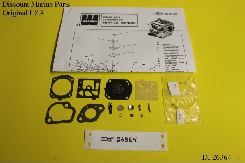 Homelite Super 2 Chainsaw Carburetor Walbro HDA27 HDA60 HDA64 Carb
